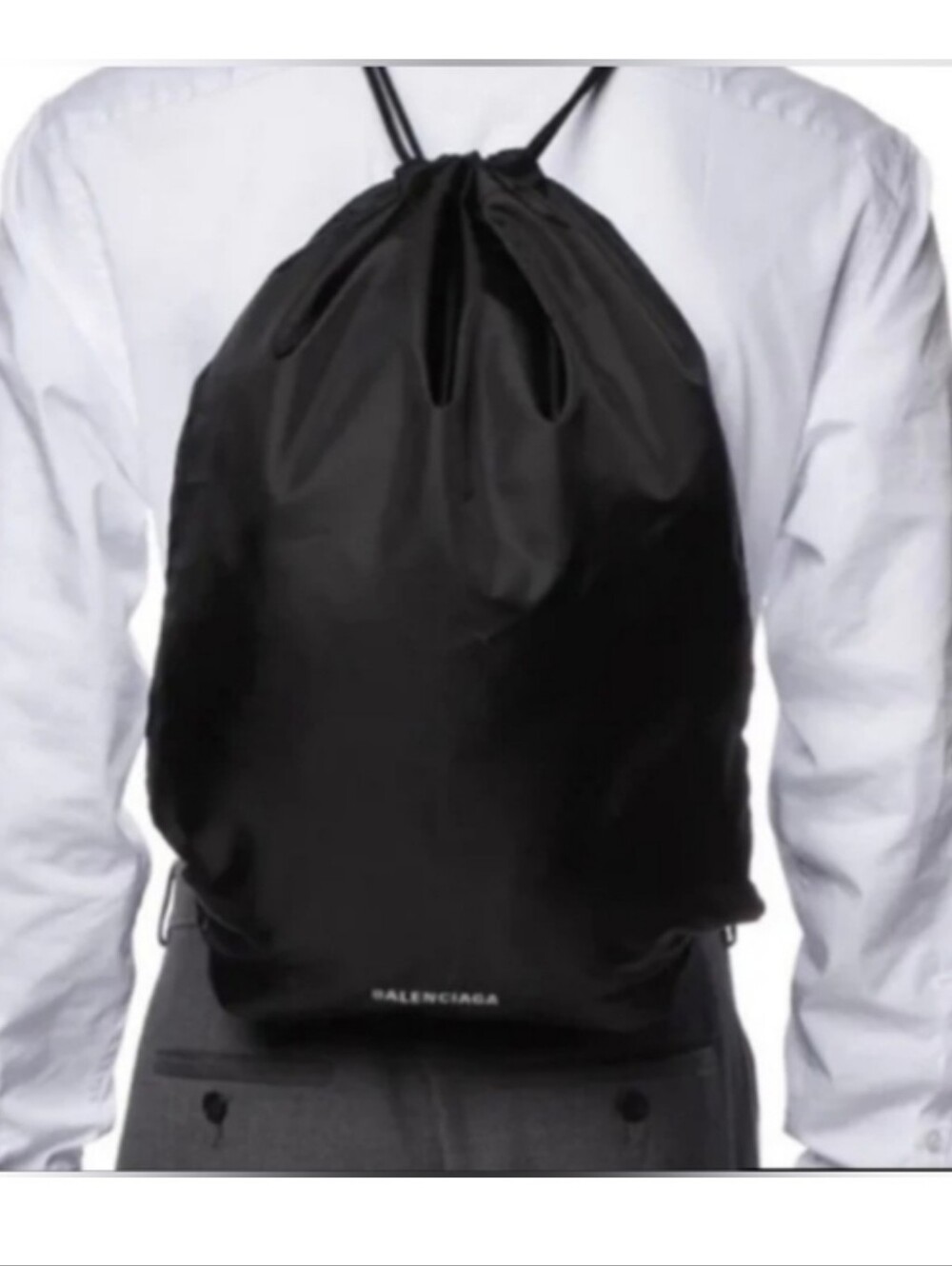 NWT Balenciaga Black EXPLORER Drawstring Backpack Sz 19.5 X 14 Inch
